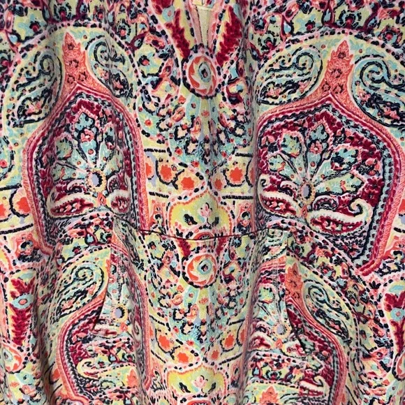 TALBOTS WOMEN'S PAISLEY QUARTER-ZIP PULLOVER FLEECE - Picture 5 of 6